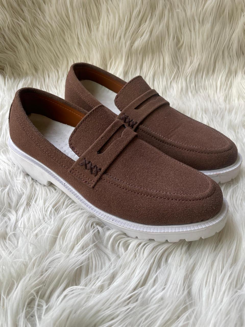 Chocolate Suede loafer