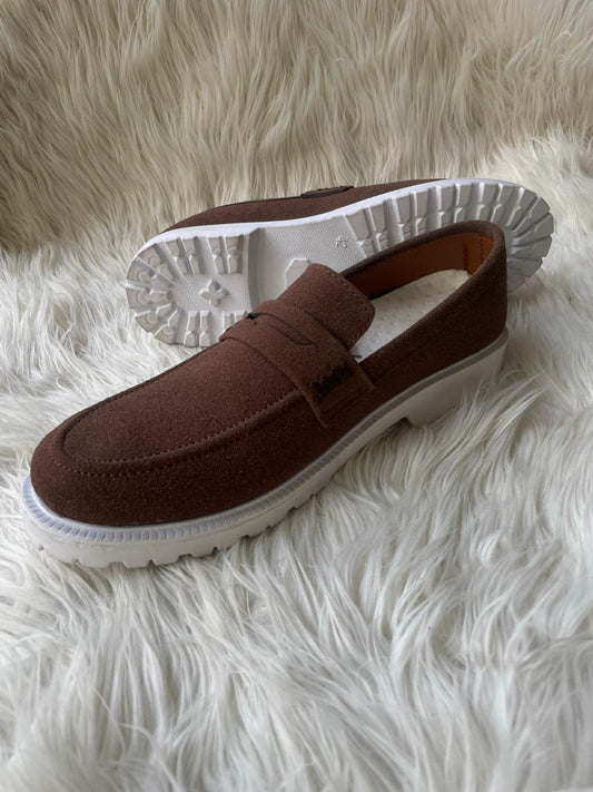 Chocolate Suede loafer